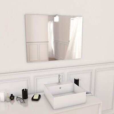AURLANE Badezimmerspiegel, LED, selbstbeleuchtend, Punkt, 80 x 60 cm AURLANE Badezimmerspiegel, LED, selbstbeleuchtend, Punkt, 80 x 60 cm