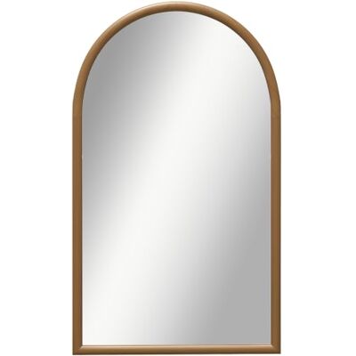 HOMCOM Bogenförmiger Wandspiegel 110x65 cm Dunkelbrauner Holzrahmen Bogenförmiger Spiegel für Wohnzimmer, Schlafzimmer & Eingang. HOMCOM Bogenförmiger Wandspiegel 110x65 cm Dunkelbrauner Holzrahmen Bogenförmiger Spiegel für Wohnzimmer, Schlafzimmer & Eingang.