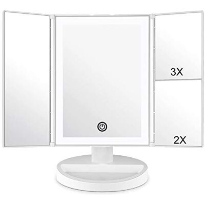 Weily Weiß 3-in-1 LED Make-up-Spiegel - Make-up Spiegel Weily Weiß 3-in-1 LED Make-up-Spiegel - Make-up Spiegel