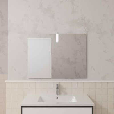 AURLANE Badezimmerspiegel, LED, selbstbeleuchtend, Punkt, 80 x 60 cm AURLANE Badezimmerspiegel, LED, selbstbeleuchtend, Punkt, 80 x 60 cm