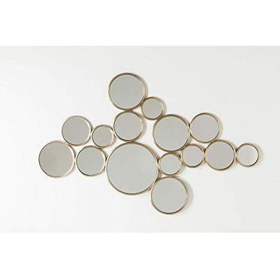 Kare Design Spiegel Bubbles Messing Gold, Wandspiegel, Dekospiegel Rund, Flurspiegel, Designspiegel, Badspiegel, (H/B/T) 93x138x2cm Kare Design Spiegel Bubbles Messing Gold, Wandspiegel, Dekospiegel Rund, Flurspiegel, Designspiegel, Badspiegel, (H/B/T) 93x138x2cm