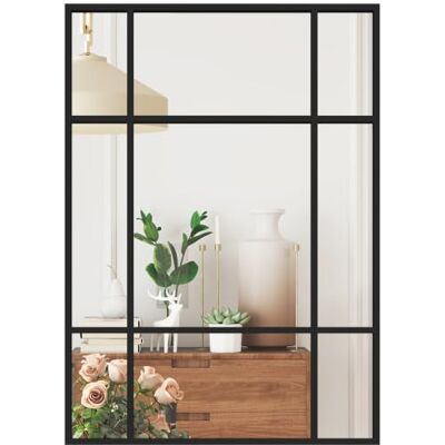 HOMCOM Wandspiegel Dekorativer Spiegel mit Metallrahmen 50 x 70 cm Schwarz Rechteckiger Spiegel, Schlafzimmer, Badezimmer HOMCOM Wandspiegel Dekorativer Spiegel mit Metallrahmen 50 x 70 cm Schwarz Rechteckiger Spiegel, Schlafzimmer, Badezimmer