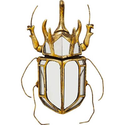 Kare Design Wandobjekt Beetle Mirror, Gold, 37x25x6 cm, Wandschmuck, Wohnaccessoire, Käfer Motiv, Verspiegelt, Wohnzimmer Kare Design Wandobjekt Beetle Mirror, Gold, 37x25x6 cm, Wandschmuck, Wohnaccessoire, Käfer Motiv, Verspiegelt, Wohnzimmer
