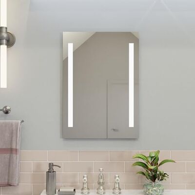 Croydex Horton Badezimmerspiegel, rechteckig, LED, 70 x 50 cm Croydex Horton Badezimmerspiegel, rechteckig, LED, 70 x 50 cm