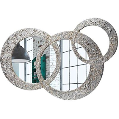 Pintdecor Spiegel - Relief Silberblatt - 74x50 cm Pintdecor Spiegel - Relief Silberblatt - 74x50 cm