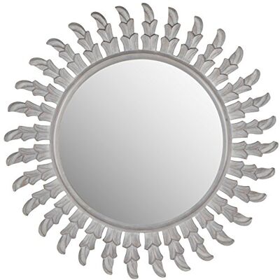 SAFAVIEH Decorative Hanging Wall Mirror for Living Room, Bedroom, Hallway, in Grey, 81 X 81 X 2 SAFAVIEH Decorative Hanging Wall Mirror for Living Room, Bedroom, Hallway, in Grey, 81 X 81 X 2