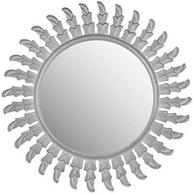 Safavieh Decorative Hanging Wall Mirror for Living Room, Bedroom, Hallway, in Grey, 81 X 81 X 2 Safavieh Decorative Hanging Wall Mirror for Living Room, Bedroom, Hallway, in Grey, 81 X 81 X 2