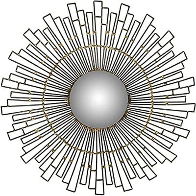 Safavieh Decorative Hanging Wall Mirror for Living Room, Bedroom, Hallway, in Iron, 3 X 53 X 76.2 Safavieh Decorative Hanging Wall Mirror for Living Room, Bedroom, Hallway, in Iron, 3 X 53 X 76.2