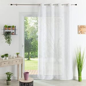 HomeMaison .com Gardine, Leinenoptik, Bestickt, 140 x 240 cm, Weiß HomeMaison .com Gardine, Leinenoptik, Bestickt, 140 x 240 cm, Weiß
