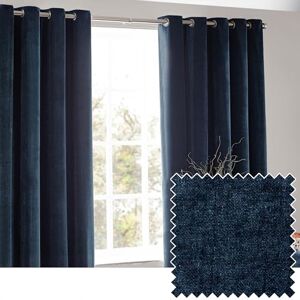 Yard Heavy Chenille Ösen Vorhang Paar – Linie Raum Dunkelung Weiches Samt Vorhänge (Marineblau – Breite 117 x Länge 183cm) Yard Heavy Chenille Ösen Vorhang Paar – Linie Raum Dunkelung Weiches Samt Vorhänge (Marineblau – Breite 117 x Länge 183cm)