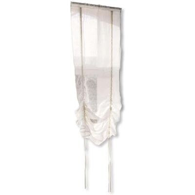 Loberon Scheibengardine Raphaela, Creme Romantischer Landhaus-Look, Schlichtes Design, Reines Leinen Loberon Scheibengardine Raphaela, Creme Romantischer Landhaus-Look, Schlichtes Design, Reines Leinen