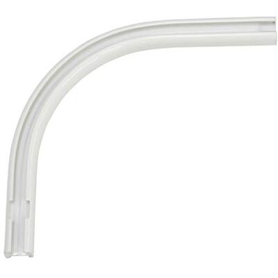 Gardinia Rundbogen für Vorhangschienen-Verlängerungen/für 1-läufige Vorhangschiene, 90°-Winkel, Links, 12/13 cm, Aluminium Gardinia Rundbogen für Vorhangschienen-Verlängerungen/für 1-läufige Vorhangschiene, 90°-Winkel, Links, 12/13 cm, Aluminium
