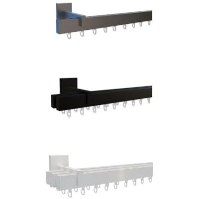 tilldekor Innenlauf Gardinenstange Square-LINE auf Maß 1-3 läufig, nach Maß Aluminium Satiniert 1-lauf 180 cm, Vorhangschiene, Innenlaufschiene, Aluminium, leichtgängig, silber, schwarz, weiß tilldekor Innenlauf Gardinenstange Square-LINE auf Maß 1-3 läufig, nach Maß Aluminium Satiniert 1-lauf 180 cm, Vorhangschiene, Innenlaufschiene, Aluminium, leichtgängig, silber, schwarz, weiß