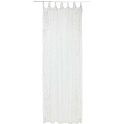 Loberon Gardine Douvaine, weiß Florale Stickereien, Besonders fein gewebt und somit lichtdurchlässig, Mit charmanten Bindebändern Loberon Gardine Douvaine, weiß Florale Stickereien, Besonders fein gewebt und somit lichtdurchlässig, Mit charmanten Bindebändern