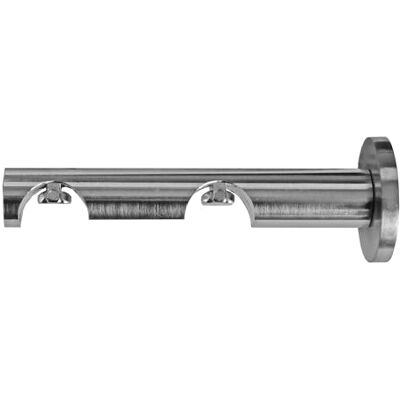 BASIT Wandträger für Gardinenstangen zweiläufig Edelstahl Look I Innenlauf Gardinenstangen Träger 16mm Wandbefestigung I Gardinenstangen Halterung Vorhangstange H80 BASIT Wandträger für Gardinenstangen zweiläufig Edelstahl Look I Innenlauf Gardinenstangen Träger 16mm Wandbefestigung I Gardinenstangen Halterung Vorhangstange H80