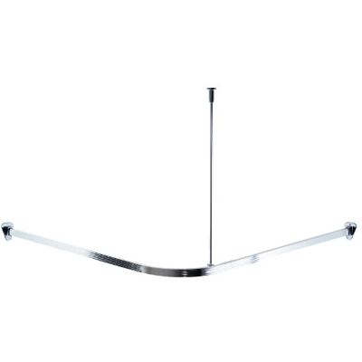 RIDDER 52000 Duschvorhangschiene, Duschvorhangstange, ca. 90 x 90 cm, Aluminium, poliert, Chrom RIDDER 52000 Duschvorhangschiene, Duschvorhangstange, ca. 90 x 90 cm, Aluminium, poliert, Chrom