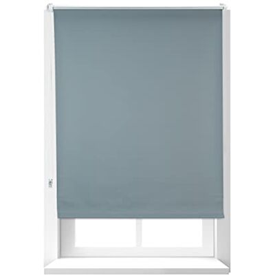 Relaxdays Verdunkelungsrollo, Hitzeschutz, Thermo Rollo Klemmfix, blickdichtes Seitenzugrollo 90x165, Stoff 86 cm, grau Relaxdays Verdunkelungsrollo, Hitzeschutz, Thermo Rollo Klemmfix, blickdichtes Seitenzugrollo 90x165, Stoff 86 cm, grau