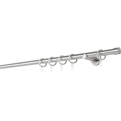 MYDECO 20mm Gardinenstange - Verstellbar, Silber, 140cm - Vorhangstütze MYDECO 20mm Gardinenstange - Verstellbar, Silber, 140cm - Vorhangstütze