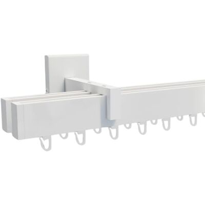 tilldekor Innenlauf Gardinenstange Square-LINE auf Maß 1-3 läufig, nach Maß Weiß 2-lauf 150 cm, Vorhangschiene, Innenlaufschiene, Aluminium, leichtgängig, silber, schwarz, weiß tilldekor Innenlauf Gardinenstange Square-LINE auf Maß 1-3 läufig, nach Maß Weiß 2-lauf 150 cm, Vorhangschiene, Innenlaufschiene, Aluminium, leichtgängig, silber, schwarz, weiß