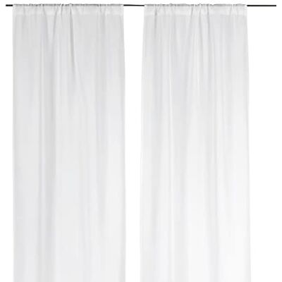 LINDER Gardine, Polyester, einfarbig, Weiß, Polyester, Elfenbein, 45x180x40 cm LINDER Gardine, Polyester, einfarbig, Weiß, Polyester, Elfenbein, 45x180x40 cm