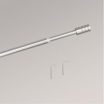 LYSEL ® Vitragenstange Zylinder Edelstahl-Optik, Länge: 40-65cm LYSEL ® Vitragenstange Zylinder Edelstahl-Optik, Länge: 40-65cm