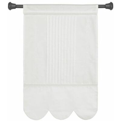 Loberon Scheibengardine Wistelle, weiß Bestickt und mit Spitze Verziert, Romantischer Charme, mit Tunnensaum, Sichtschutz, Vorhang, Fensterdekoration, Baumwolle Loberon Scheibengardine Wistelle, weiß Bestickt und mit Spitze Verziert, Romantischer Charme, mit Tunnensaum, Sichtschutz, Vorhang, Fensterdekoration, Baumwolle