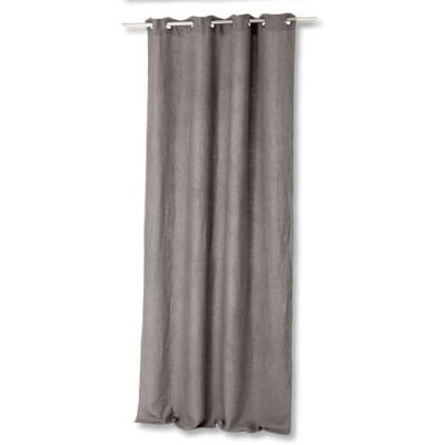 Loberon Gardine Salinas, grau Reines Leinen, Eingearbeitete Metallösen, Schlichtes Design Loberon Gardine Salinas, grau Reines Leinen, Eingearbeitete Metallösen, Schlichtes Design