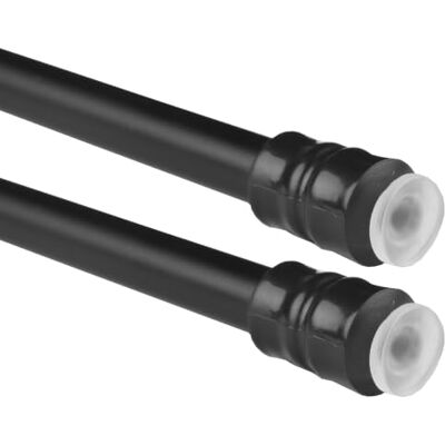 Bestlivings Klemmstange Gardinenstange ohne Bohren, Schwarz, 100-140 cm 2er-Set, Ø10 mm Metall-Spannstange mit Gummipuffer, stufenlos ausziehbar, bis 1 kg belastbar, für Scheiben- & Bistrogardinen Bestlivings Klemmstange Gardinenstange ohne Bohren, Schwarz, 100-140 cm 2er-Set, Ø10 mm Metall-Spannstange mit Gummipuffer, stufenlos ausziehbar, bis 1 kg belastbar, für Scheiben- & Bistrogardinen