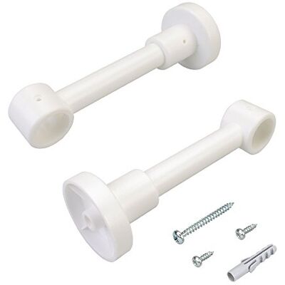 LIEDECO - Ø20mm - 12.7 cm - Weiß - Gardinenstangenhalterung LIEDECO - Ø20mm - 12.7 cm - Weiß - Gardinenstangenhalterung