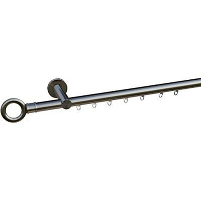 tilldekor Innenlauf Gardinenstange nach Maß, Le Havre 1-läufig, edelstahl-optik, 20mm Durchmesser, auf Maß gefertigt, 220 cm, inkl. Trägern,Endstücken und Gleitern tilldekor Innenlauf Gardinenstange nach Maß, Le Havre 1-läufig, edelstahl-optik, 20mm Durchmesser, auf Maß gefertigt, 220 cm, inkl. Trägern,Endstücken und Gleitern