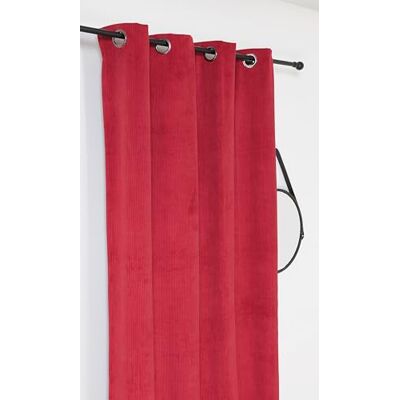 LINDER Vorhang Alberta Rot mit Ösen, Gewehrkanone, 140 x 260 cm LINDER Vorhang Alberta Rot mit Ösen, Gewehrkanone, 140 x 260 cm
