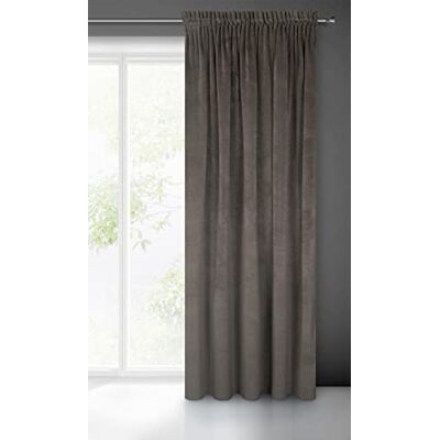 Eurofirany Villa Vorhang Samt Velvet Weich Kräuselband-1 STK. Edel Gardine Dick 290 g/m2 Elegant Glatt Einfarbig Flauschig Modern Klassisch Wohnzimmer Schlafzimmer Lounge, Grafit, 140x270cm Eurofirany Villa Vorhang Samt Velvet Weich Kräuselband-1 STK. Edel Gardine Dick 290 g/m2 Elegant Glatt Einfarbig Flauschig Modern Klassisch Wohnzimmer Schlafzimmer Lounge, Grafit, 140x270cm