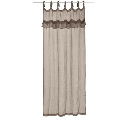 Loberon Gardine Tousia, braun romantischer Stil, mit Volants & Spitze, leicht lichtdurchlässig, Sichtschutz, Vorhang, Wohntextilien, Leinen, Baumwolle Loberon Gardine Tousia, braun romantischer Stil, mit Volants & Spitze, leicht lichtdurchlässig, Sichtschutz, Vorhang, Wohntextilien, Leinen, Baumwolle