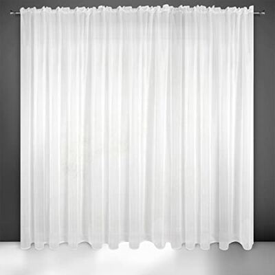 Eurofirany Lucy Voile-Vorhang, Weiß, 400 x 300 cm Eurofirany Lucy Voile-Vorhang, Weiß, 400 x 300 cm