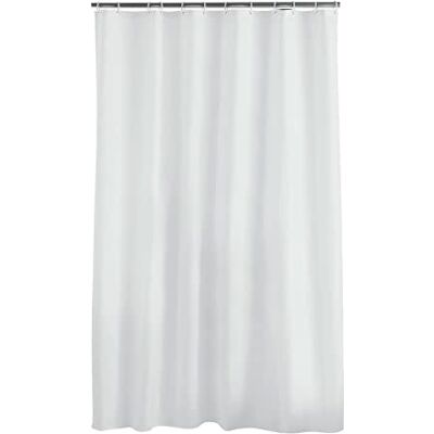 Douceur d'Intérieur , Duschvorhang mit Haken (180 x 200 cm) Essencia, weiß, Polyester Douceur d'Intérieur , Duschvorhang mit Haken (180 x 200 cm) Essencia, weiß, Polyester