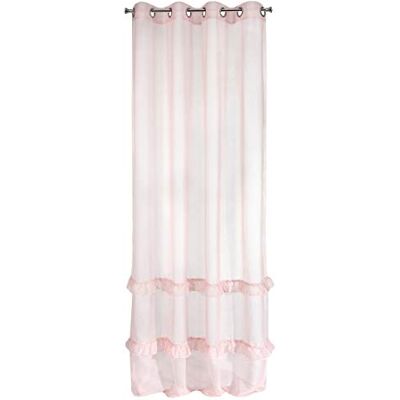 Eurofirany Vorhang Glitzer Glatt Transparent 8 Ösen Gardinen Durchsichtig Edel Elegant Hochwertig Glamour Schlafzimmer Wohnzimmer Lounge, Rosa, 140X250 cm Eurofirany Vorhang Glitzer Glatt Transparent 8 Ösen Gardinen Durchsichtig Edel Elegant Hochwertig Glamour Schlafzimmer Wohnzimmer Lounge, Rosa, 140X250 cm