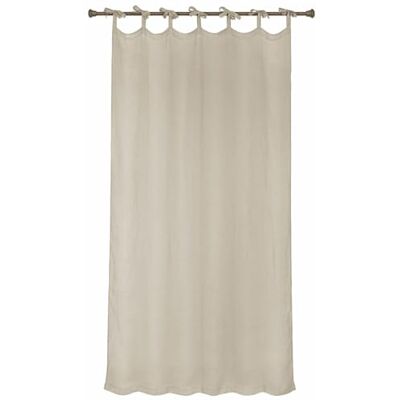 Loberon Gardine Velloran, beige Reines Leinen, Leichte Strukturwebung, Mit Bindebändern Loberon Gardine Velloran, beige Reines Leinen, Leichte Strukturwebung, Mit Bindebändern