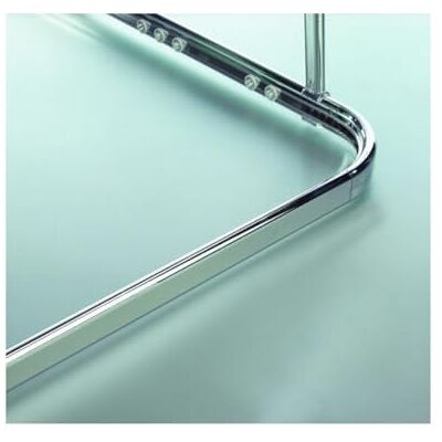 Spirella Gardinenstange für Eck-Duschvorhang, zum Befestigen aus Aluminium, 80 x 80 cm, glänzendes Finish – Gleiter inklusive Spirella Gardinenstange für Eck-Duschvorhang, zum Befestigen aus Aluminium, 80 x 80 cm, glänzendes Finish – Gleiter inklusive