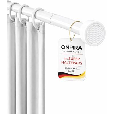 ONPIRA ® Duschstange ohne Bohren – Rostfreie Duschvorhangstange & Gardinenstange zum Klemmen 5 Längen 40–230 cm 3 Farben: Schwarz, Weiß & Edelstahl Starker Halt bis 12 kg ONPIRA ® Duschstange ohne Bohren – Rostfreie Duschvorhangstange & Gardinenstange zum Klemmen 5 Längen 40–230 cm 3 Farben: Schwarz, Weiß & Edelstahl Starker Halt bis 12 kg