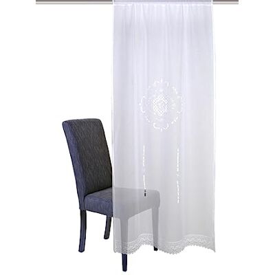 Home Fashion Fenster- und Türbehang Alegra mit Leinenstruktur, Farbe:weiß, Größe:100 x 90 cm Home Fashion Fenster- und Türbehang Alegra mit Leinenstruktur, Farbe:weiß, Größe:100 x 90 cm
