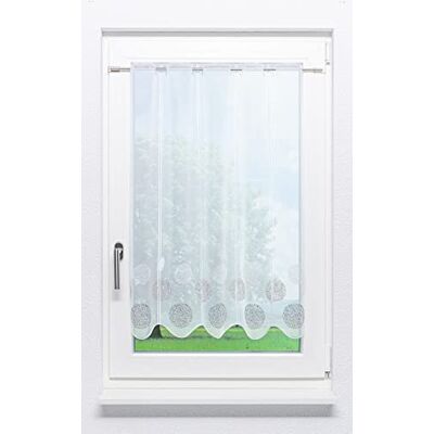 LYSEL Scheibengardine Kringel Muster (Bx H) 80cm * 90cm Braun/grau-braun LYSEL Scheibengardine Kringel Muster (Bx H) 80cm * 90cm Braun/grau-braun