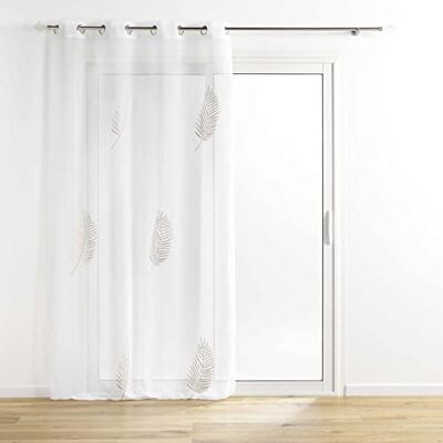Douceur d'Intérieur , Ösenvorhang, 140 x 240 cm, sandgestrahlt, Metallis, Palmeor, goldfarben Douceur d'Intérieur , Ösenvorhang, 140 x 240 cm, sandgestrahlt, Metallis, Palmeor, goldfarben