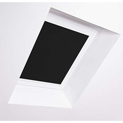 Bloc Blinds Bloc Dachfensterrollo 5 (78/98) für Fakro Dachfenster, schwarz verdunkelnd, weißer Aluminiumrahmen Bloc Blinds Bloc Dachfensterrollo 5 (78/98) für Fakro Dachfenster, schwarz verdunkelnd, weißer Aluminiumrahmen