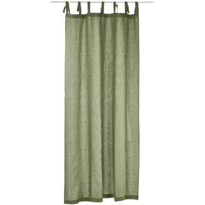 Loberon Gardine Adara, grün mit Dekorativen Bindebändern Handgefertigt Schlichte Eleganz Klassisches Design Vorhang Fensterdekoration Loberon Gardine Adara, grün mit Dekorativen Bindebändern Handgefertigt Schlichte Eleganz Klassisches Design Vorhang Fensterdekoration