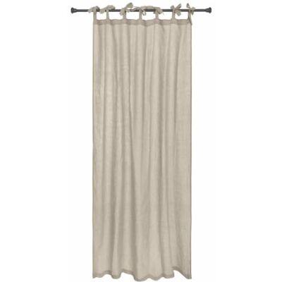 Loberon Gardine Monthelie, beige Schlichtes Design, Anbringung durch dekorative Bindebänder, Länge variierbar, Sichtschutz, Vorhang, Leinen Loberon Gardine Monthelie, beige Schlichtes Design, Anbringung durch dekorative Bindebänder, Länge variierbar, Sichtschutz, Vorhang, Leinen
