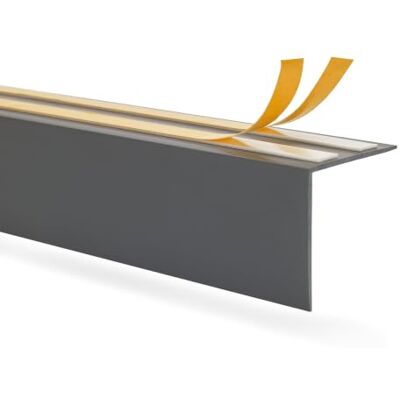 Garmin Blende für Gardinenschiene PVC 50x20 mm Dunkelgrau, 200 cm Dekorative Abdeckleiste für Vorhangschiene, mit Platz für LED-Band, elegantes Wandprofil, Montage ohne Bohren Garmin Blende für Gardinenschiene PVC 50x20 mm Dunkelgrau, 200 cm Dekorative Abdeckleiste für Vorhangschiene, mit Platz für LED-Band, elegantes Wandprofil, Montage ohne Bohren