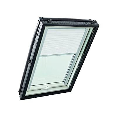 Roto Original Faltstore ZFA Faltrollo Dachfenster Führungsschiene Silber Plissee für Dachfenster Baureihe Designo R4/R7 und Classic K 43/73 Größe 074/140 07/14 Stofffarbe Weiß Roto Original Faltstore ZFA Faltrollo Dachfenster Führungsschiene Silber Plissee für Dachfenster Baureihe Designo R4/R7 und Classic K 43/73 Größe 074/140 07/14 Stofffarbe Weiß