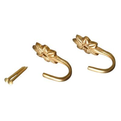 Liedeco Raffhaken Sternchen für Gardinen, 2 STK Messing Liedeco Raffhaken Sternchen für Gardinen, 2 STK Messing