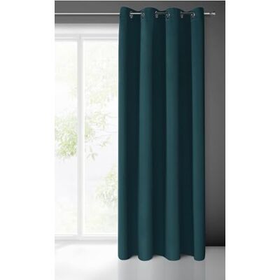 Eurofirany Logan Vorhang Blickdicht, Satin, Blackout Verdunkelungsvorhang mit Ösen -1 STK. Ösenvorhang, Elegant, Glatt, Einfarbig, Wohnzimmer, Schlafzimmer, 140x270 cm, Petrol Eurofirany Logan Vorhang Blickdicht, Satin, Blackout Verdunkelungsvorhang mit Ösen -1 STK. Ösenvorhang, Elegant, Glatt, Einfarbig, Wohnzimmer, Schlafzimmer, 140x270 cm, Petrol