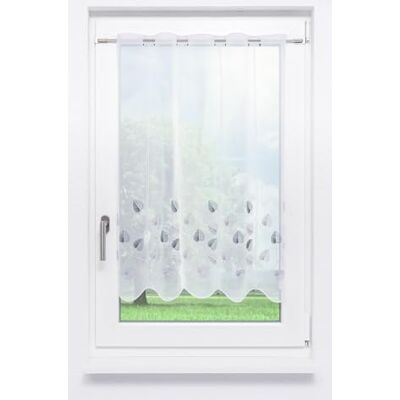 LYSEL Scheibengardine Designblätter (Bx H) 80cm * 90cm Grau/Grau LYSEL Scheibengardine Designblätter (Bx H) 80cm * 90cm Grau/Grau